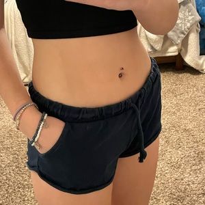 blue low waisted shorts from H&M